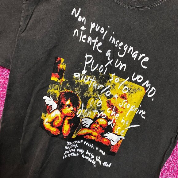 Angel Painting Mineral Wash Cropped Tshirt size Large - Picture 4 of 4